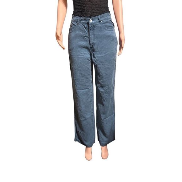 Pulp stovepipe jean high-waisted tencel teal pants M/8 - Picture 1 of 10